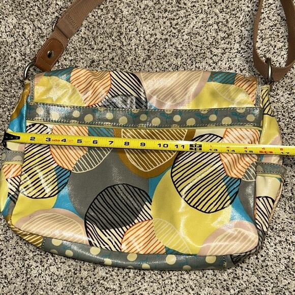 Fossil Key Per “Retro Leaves” Coated Canvas School/Messenger/Travel/Diaper Bag - Picture 7 of 9